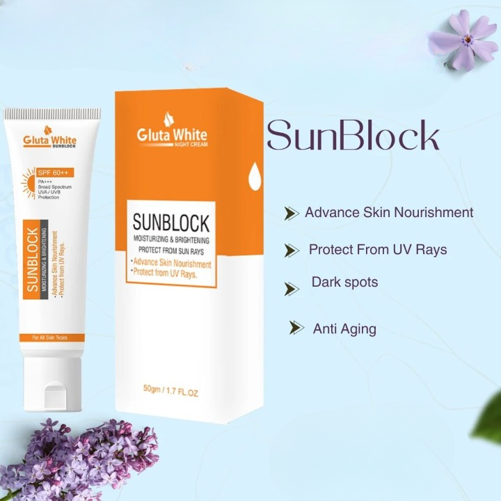 Gluta White Sunblock – Whitening UV Protection Sunscreen