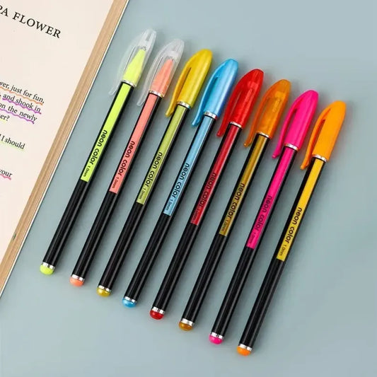 Gel Pen & Highlighter Set – 12 Color Pens for School & Art