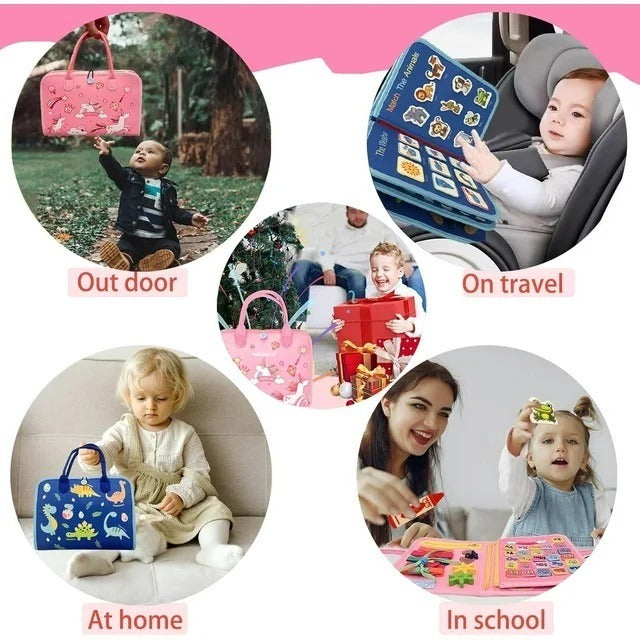 Reusable Montessori Busy Book for Toddlers – Educational Toy