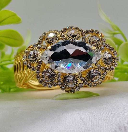 Imported Oval Crystal Adjustable Bracelet for Women