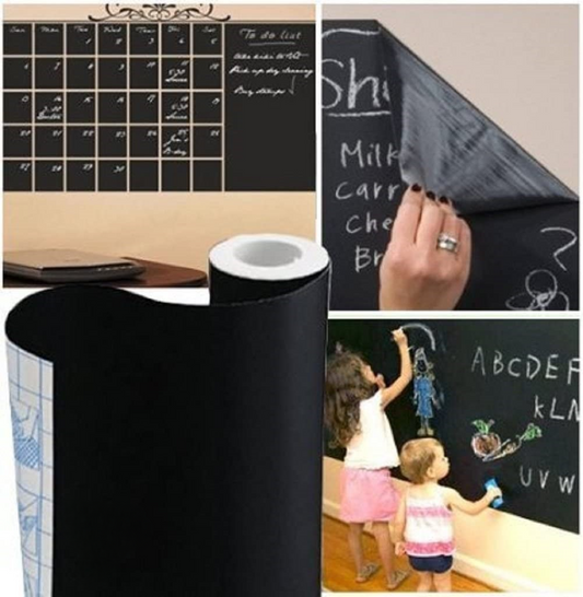 Large Black Chalkboard Sticker Paper – DIY Wall Board